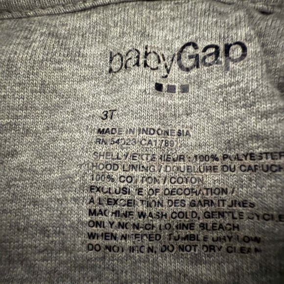 GAP Kids Gray Hoodie Jacket size 3T - Picture 3 of 4